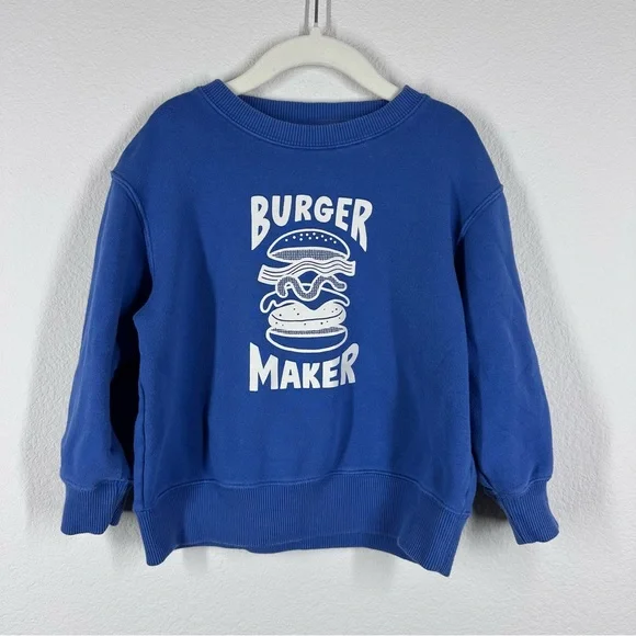 Uniqlo Kids “Burger Maker” Sweatshirt 3-4 EUC - Picture 3 of 8